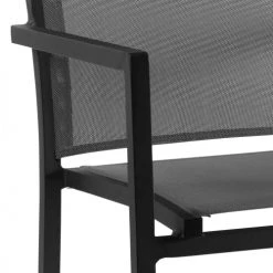 Gecko Jardin Chaises De Jardin Chaise En Alu Anthracite Textilène Gris -Fauteuils de jardin Soldes Boutique chaise en alu anthracite textilene gris 2