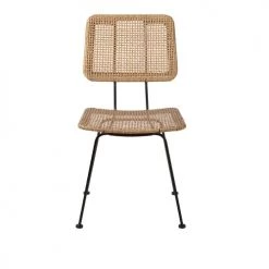 Maisons Du Monde Chaises De Jardin Chaise En Métal Noir Et Résine Effet Rotin -Fauteuils de jardin Soldes Boutique chaise en metal noir et resine effet rotin 1000 11 27 187028 2