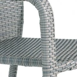 Gecko Jardin Chaises De Jardin Chaise En Résine Tressée Plate Grise -Fauteuils de jardin Soldes Boutique chaise en resine tressee plate grise 1