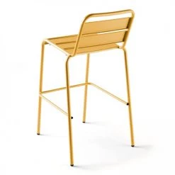 Oviala Chaises De Jardin Chaise Haute En Métal Jaune -Fauteuils de jardin Soldes Boutique chaise haute en metal jaune 1
