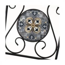 Wadiga Chaises De Jardin Chaise Jardin Pliable Métal Et Céramique Multicolore 38x38x92cm -Fauteuils de jardin Soldes Boutique chaise jardin pliable metal et ceramique multicolore 38x38x92cm 3