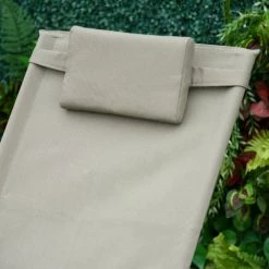 Outsunny Fauteuils De Jardin Chaise Longue à Bascule Tétière Amovible, Accoudoirs Et Rangement -Fauteuils de jardin Soldes Boutique chaise longue a bascule tetiere amovible accoudoirs et rangement 2