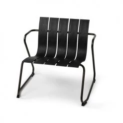 Mater Chaises De Jardin Chaise Longue Acier Et Plastique Recyclé Noir