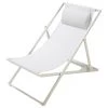 Maisons Du Monde Bains De Soleil Et Chaises Longues Chaise Longue / Chilienne Pliante En Métal Blanc -Fauteuils de jardin Soldes Boutique chaise longue chilienne pliante en metal blanc 1000 4 19 130768 1