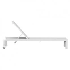 Meubletmoi Bains De Soleil Et Chaises Longues Chaise Longue De Jardin Réglable En Aluminium Avec 2 Roulettes -Fauteuils de jardin Soldes Boutique chaise longue de jardin reglable en aluminium avec 2 roulettes 2