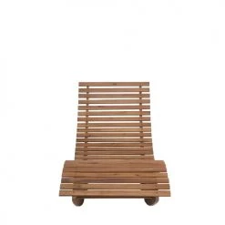 Beliani Bains De Soleil Et Chaises Longues Chaise Longue En Bois Naturel -Fauteuils de jardin Soldes Boutique chaise longue en bois naturel 2