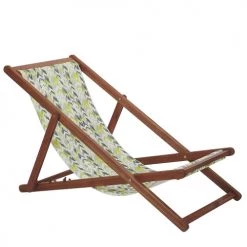 Beliani Bains De Soleil Et Chaises Longues Chaise Longue En Bois Solide Jaune -Fauteuils de jardin Soldes Boutique chaise longue en bois solide jaune 2