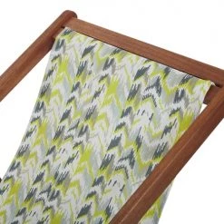 Beliani Bains De Soleil Et Chaises Longues Chaise Longue En Bois Solide Jaune -Fauteuils de jardin Soldes Boutique chaise longue en bois solide jaune 3