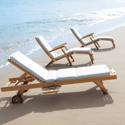 Maisons Du Monde Bains De Soleil Et Chaises Longues Chaise Longue En Teck Massif 4 Maisons Du Monde Bains De Soleil Et Chaises Longues Chaise Longue En Teck Massif – Image 2