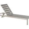 Beliani Bains De Soleil Et Chaises Longues Chaise Longue Grise En Aluminium -Fauteuils de jardin Soldes Boutique chaise longue grise en aluminium