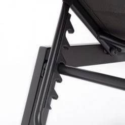Bizzotto Bains De Soleil Et Chaises Longues Chaise Longue Haute Aluminium Et Textilène Gris Anthracite -Fauteuils de jardin Soldes Boutique chaise longue haute aluminium et textilene gris anthracite 2