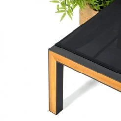 Arcane Bains De Soleil Et Chaises Longues Chaise Longue Haute En Aluminium Et Teck -Fauteuils de jardin Soldes Boutique chaise longue haute en aluminium et teck 5