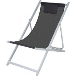 Wadiga Bains De Soleil Et Chaises Longues Chaise Longue Pliante Chilienne Blanc Et Bleu 91x61x101cm -Fauteuils de jardin Soldes Boutique chaise longue pliante chilienne blanc et gris anthracite 91x61x101cm 4