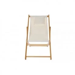Wadiga Bains De Soleil Et Chaises Longues Chaise Longue Pliante Chilienne En Bois Et Tissu Beige 57,5x113x77cm -Fauteuils de jardin Soldes Boutique chaise longue pliante chilienne en bois et tissu beige 57 5x113x77cm 3