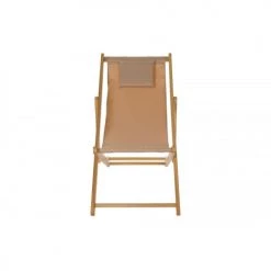 Wadiga Bains De Soleil Et Chaises Longues Chaise Longue Pliante Chilienne En Bois Et Tissu Marron 57,5x113x77cm -Fauteuils de jardin Soldes Boutique chaise longue pliante chilienne en bois et tissu marron 57 5x113x77cm 4