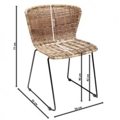 Kare Design Chaises De Jardin Chaise Marron En Polyéthylène Et Acier -Fauteuils de jardin Soldes Boutique chaise marron en polyethylene et acier 4