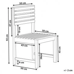 Beliani Chaises De Jardin Chaise Modulable En Bois D'acacia -Fauteuils de jardin Soldes Boutique chaise modulable en bois d acacia 4