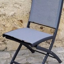 Gecko Jardin Chaises De Jardin Chaise Pliante Alu Anthracite Textilène Gris -Fauteuils de jardin Soldes Boutique chaise pliante alu anthracite textilene gris 5