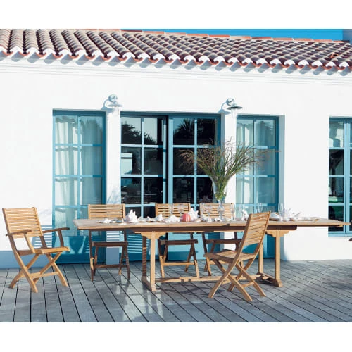 Maisons Du Monde Chaises De Jardin Chaise Pliante De Jardin En Teck Massif 4 Maisons Du Monde Chaises De Jardin Chaise Pliante De Jardin En Teck Massif – Image 2