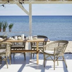 Sika Design Chaises De Jardin Chaise Repas Empilable Aluminium Et Fibre Synthétique Taupe -Fauteuils de jardin Soldes Boutique chaise repas empilable aluminium et fibre synthetique taupe 2