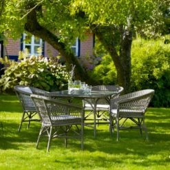 Sika Design Chaises De Jardin Chaise Repas Empilable Aluminium Et Fibre Synthétique Taupe -Fauteuils de jardin Soldes Boutique chaise repas empilable aluminium et fibre synthetique taupe 4