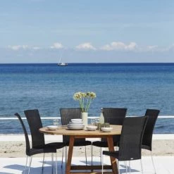 Sika Design Chaises De Jardin Chaise Repas Empilable En Acier Et Fibre Synthétique Noire -Fauteuils de jardin Soldes Boutique chaise repas empilable en acier et fibre synthetique noire 5