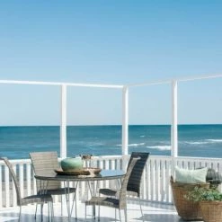 Sika Design Chaises De Jardin Chaise Repas Empilable En Acier Et Fibre Synthétique Taupe -Fauteuils de jardin Soldes Boutique chaise repas empilable en acier et fibre synthetique taupe 3