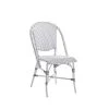 Sika Design Chaises De Jardin Chaise Repas Empilable En Alu Et Fibre Synthétique Blanc -Fauteuils de jardin Soldes Boutique chaise repas empilable en alu et fibre synthetique blanc