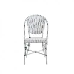 Sika Design Chaises De Jardin Chaise Repas Empilable En Alu Et Fibre Synthétique Blanc -Fauteuils de jardin Soldes Boutique chaise repas empilable en alu et fibre synthetique blanc 2