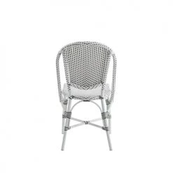 Sika Design Chaises De Jardin Chaise Repas Empilable En Alu Et Fibre Synthétique Blanc -Fauteuils de jardin Soldes Boutique chaise repas empilable en alu et fibre synthetique blanc 3