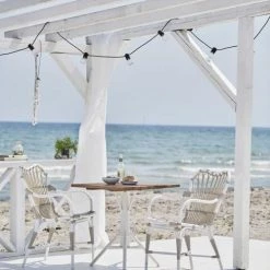 Sika Design Chaises De Jardin Chaise Repas En Aluminium Et Fibre Synthétique Blanc -Fauteuils de jardin Soldes Boutique chaise repas en aluminium et fibre synthetique blanc 1