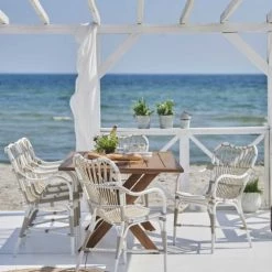 Sika Design Chaises De Jardin Chaise Repas En Aluminium Et Fibre Synthétique Blanc -Fauteuils de jardin Soldes Boutique chaise repas en aluminium et fibre synthetique blanc 2