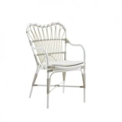 Sika Design Chaises De Jardin Chaise Repas En Aluminium Et Fibre Synthétique Blanc -Fauteuils de jardin Soldes Boutique chaise repas en aluminium et fibre synthetique blanc 3