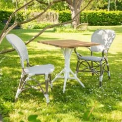 Sika Design Chaises De Jardin Chaise Repas En Aluminium Et Fibre Synthétique Grise -Fauteuils de jardin Soldes Boutique chaise repas en aluminium et fibre synthetique grise 4