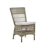Sika Design Chaises De Jardin Chaise Repas En Aluminium Et Fibre Synthétique Taupe Et Coussin Blanc -Fauteuils de jardin Soldes Boutique chaise repas en aluminium et fibre synthetique taupe et coussin blanc