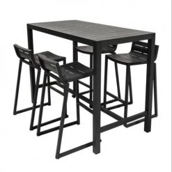 Essenciel Green Chaises De Jardin Chaise Tabouret De Bar Aluminium Carbone -Fauteuils de jardin Soldes Boutique chaise tabouret de bar aluminium carbone 4