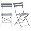 Maisons Du Monde Chaises De Jardin Pliantes En Acier Gris Anthracite (x2) -Fauteuils de jardin Soldes Boutique chaises de jardin pliantes en acier gris anthracite x2 1000 14 2 219229 1