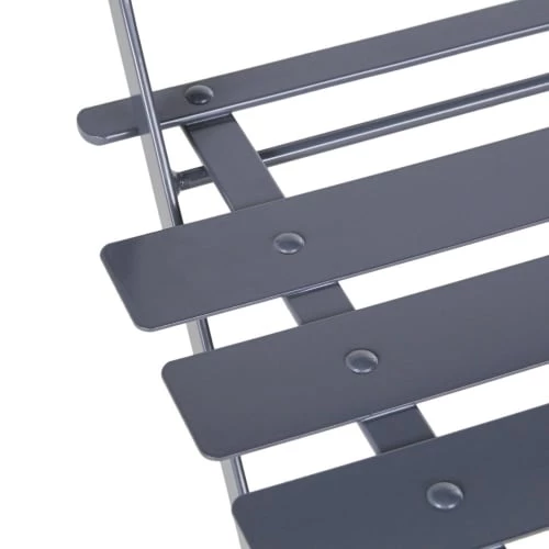 Maisons Du Monde Chaises De Jardin Pliantes En Acier Gris Anthracite (x2) 6 Maisons Du Monde Chaises De Jardin Pliantes En Acier Gris Anthracite (x2) – Image 4