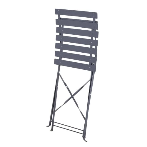 Maisons Du Monde Chaises De Jardin Pliantes En Acier Gris Anthracite (x2) 7 Maisons Du Monde Chaises De Jardin Pliantes En Acier Gris Anthracite (x2) – Image 5