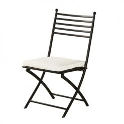Fauteuils de jardin Soldes Boutique -Fauteuils de jardin Soldes Boutique chaises de jardin pliantes en acier noir et coussins blanc casse x2 1000 8 3 209431 1