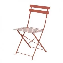 Maisons Du Monde Chaises De Jardin Pliantes En Acier Terracotta (x2) -Fauteuils de jardin Soldes Boutique chaises de jardin pliantes en acier terracotta x2 1000 12 0 219227 2