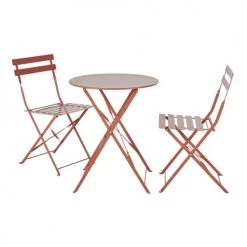 Maisons Du Monde Chaises De Jardin Pliantes En Acier Terracotta (x2) -Fauteuils de jardin Soldes Boutique chaises de jardin pliantes en acier terracotta x2 1000 12 0 219227 6