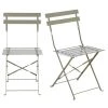 Maisons Du Monde Chaises De Jardin Pliantes En Acier Vert Kaki (x2) -Fauteuils de jardin Soldes Boutique chaises de jardin pliantes en acier vert kaki x2 1000 11 40 219226 1
