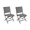 Proloisirs Chaises De Jardin Chaises Pliante Jardin En Aluminium Elegance (lot De 2) Gris -Fauteuils de jardin Soldes Boutique chaises pliante jardin en aluminium elegance lot de 2 gris