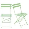 Maisons Du Monde Chaises De Jardin Chaises Pliantes De Jardin En Métal Vert D'eau (x2) -Fauteuils de jardin Soldes Boutique chaises pliantes de jardin en metal vert d eau x2 1000 15 36 174860 5