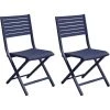 Proloisirs Chaises De Jardin Chaises Pliantes En Aluminium Lucca (lot De 2) Bleu -Fauteuils de jardin Soldes Boutique chaises pliantes en aluminium lucca lot de 2 bleu 1