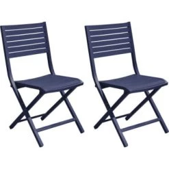 Proloisirs Chaises De Jardin Chaises Pliantes En Aluminium Lucca (lot De 2) Graphite -Fauteuils de jardin Soldes Boutique chaises pliantes en aluminium lucca lot de 2 bleu