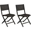 Proloisirs Chaises De Jardin Chaises Pliantes En Aluminium Lucca (lot De 2) Graphite -Fauteuils de jardin Soldes Boutique chaises pliantes en aluminium lucca lot de 2 graphite