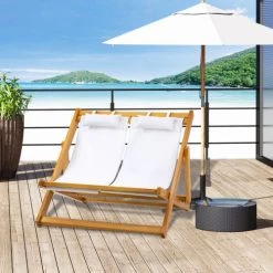 Outsunny Bains De Soleil Et Chaises Longues Chilienne 2 Places Pliable Bois Peuplier Pré-huilé Oxford Blanc 11 Outsunny Bains De Soleil Et Chaises Longues Chilienne 2 Places Pliable Bois Peuplier Pré-huilé Oxford Blanc -Fauteuils de jardin Soldes Boutique chilienne 2 places pliable bois peuplier pre huile oxford blanc 3