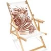 Dcb Garden Bains De Soleil Et Chaises Longues Chilienne De Jardin En Bois D'Eucalyptus Avec Motif Jungle Rouge -Fauteuils de jardin Soldes Boutique chilienne de jardin en bois d eucalyptus avec motif jungle rouge